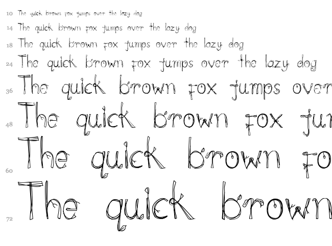 Florum Ipsum font waterfall